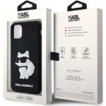 Karl Lagerfeld KLHCN613DRKHNK iPhone 11/ Xr 6.1" black hardcase Rubber Choupette 3D - imagine 8
