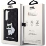 Karl Lagerfeld KLHCS23SSAKLHCPK S23 S911 hardcase black Saffiano Monogram Choupette - imagine 8