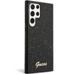 Guess GUHCS24LHGGSHK S24 Ultra S928 black hardcase Glitter Script - imagine 3