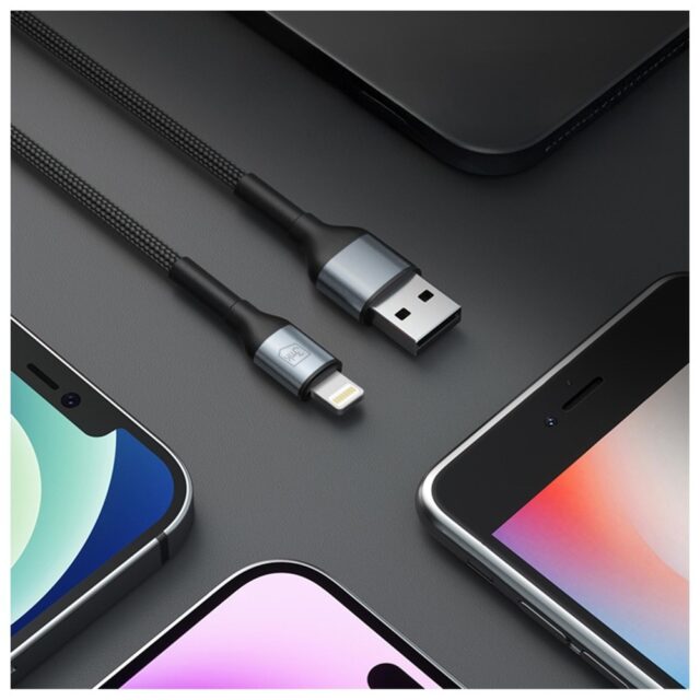 Cable 3MK Hyper Cable N-SERIES USB-A to Lightning 1m 5V/2.4A 12W black - imagine 3