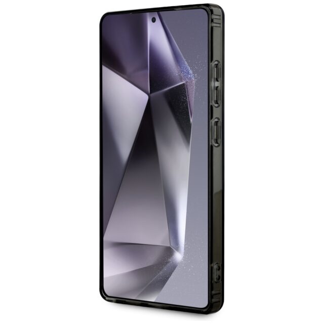 Case AMG Transparent Rhombs MagSafe for Samsung Galaxy S25 Ultra black - imagine 5