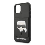 Karl Lagerfeld KLHCN61CSKCBK iPhone 11 6,1" / Xr hardcase black Karl`s Head Cardslot - imagine 3