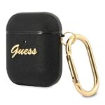 Guess GUA2SASMK AirPods cover black Saffiano Script Metal Collection - imagine 3