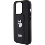 Karl Lagerfeld KLHCP15XGSACHPK iPhone 15 Pro Max 6.7" black hardcase Gripstand Saffiano Choupe - imagine 7