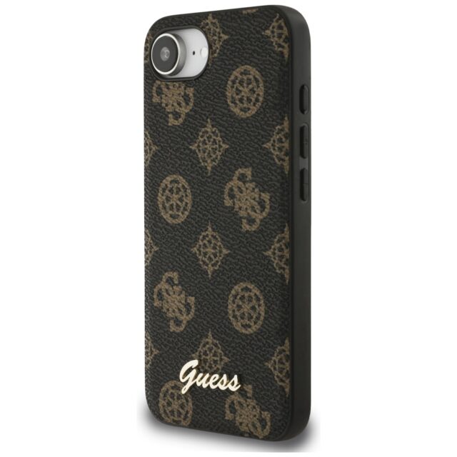 Case Guess Peony Script Logo MagSafe for iPhone 16e black - imagine 2