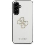 Case Guess Grained Big 4G Logo Small Classic Logo for Samsung Galaxy A56 beige - imagine 2