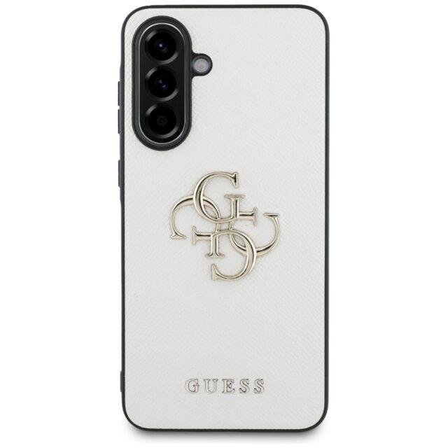 Case Guess Grained Big 4G Logo Small Classic Logo for Samsung Galaxy A56 beige - imagine 2