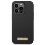 Guess GUHMP14XSBPLK iPhone 14 Pro Max 6,7" black hard case Silicone Logo Plate MagSafe - imagine 3