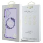 Guess GUHMP16SHFWFCU iPhone 16 6.1" purple hardcase IML Flowers Wreath MagSafe - imagine 8