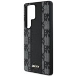 Case DKNY Leather Checkered Pattern MagSafe for Samsung Galaxy S25 Ultra black - imagine 6