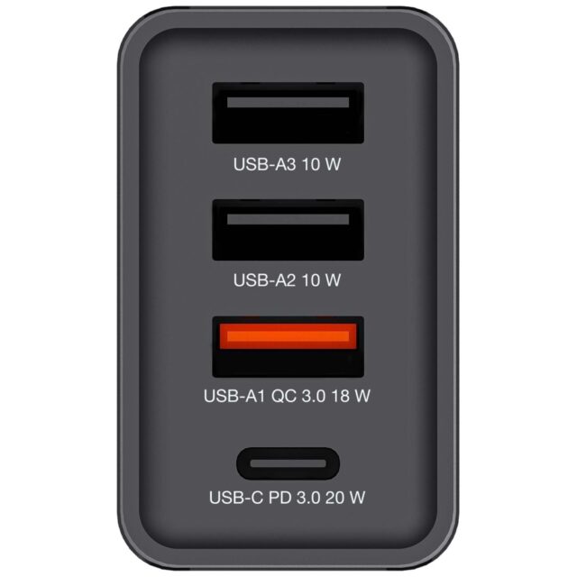Verbatim 30W Wall Charger 3xUSB-A/USB-C PD 3.0 CHR-30EU2 black 49700 - imagine 2
