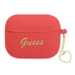 Guess GUAPLSCHSR AirPods Pro cover red Silicone Charm Heart Collection