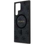 Guess GUHMS24LG4GFRK S24 Ultra S928 black hardcase 4G Collection Leather Metal Logo MagSafe - imagine 6