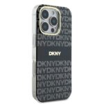 DKNY DKHMP16XHRHSEK iPhone 16 Pro Max 6.9" black hardcase Repeat Texture Pattern With Stripe - imagine 4