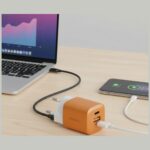 Wall charger Energea Ampcharge GaN35 USB-C/USB-A PD/PPS/QC3.0 35W orange - imagine 6