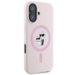Karl Lagerfeld KLHMP16SSCMKCRHP iPhone 16 6.1" pink hardcase Silicone Karl&Choupette Heads Rin - imagine 4