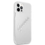 Guess GUHCP12MKTRSVSI iPhone 12/12 Pro 6,1" Transparent hardcase Vintage Script Silver - imagine 4