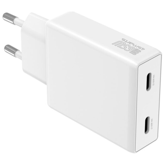 Wall Charger 4smarts PDPlug Slim Dual 65W GaN 2xUSB-C white - imagine 3