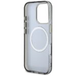 Case Guess Glitter Flowers Triangle Buttons MagSafe for iPhone 16 Pro Max black - imagine 7