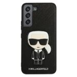 Karl Lagerfeld KLHCS22SOKPK S901 S22 black hardcase Saffiano Ikonik Karl`s Patch - imagine 3