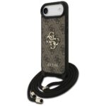 Case Guess 4G Big Logo Cord Stap         Crossbody for iPhone Air brown - imagine 2