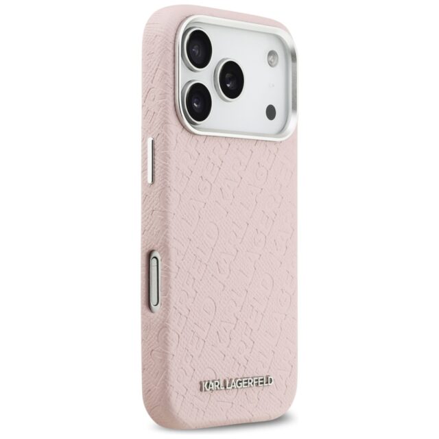 Karl Lagerfeld FW Stamped Karl MagSafe Case for iPhone 17 Pro Pink - imagine 4