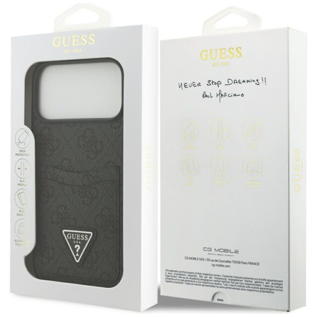 Case Guess 4G Double Card Triangle for iPhone 17 Pro Max black - imagine 8