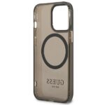 Guess GUHMP13LHTCMK iPhone 13 Pro / 13 6,1" black hard case Gold Outline Translucent MagSafe - imagine 7