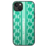 Karl Lagerfeld KLHCP14SPGKLSKN iPhone 14/ 15 / 13 6,1" hardcase green Monogram Stripe - imagine 3