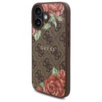 Guess GUHMP16SP4ROPEMCW iPhone 16 6.1" brown hardcase 4G Flowers Print MagSafe - imagine 2
