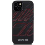AMG AMHMP15S23SSPK iPhone 15 / 14 / 13 6.1" black hardcase with Silicone Large Rhombuses Pattern and - imagine 3