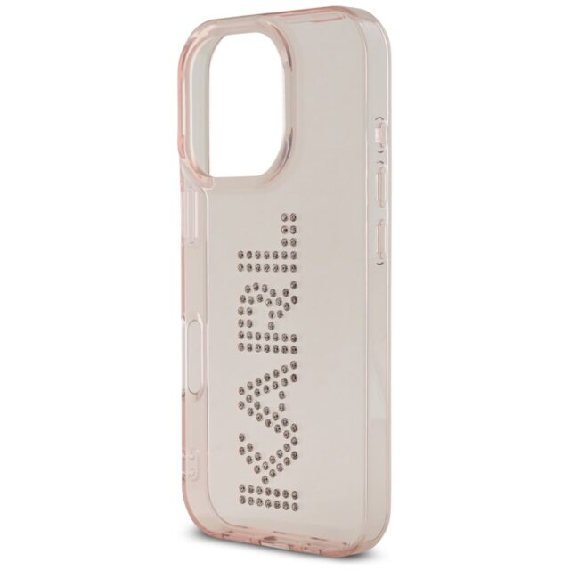 Case Karl Lagerfeld IML Rhinestones Logo for iPhone 16 Pro pink - imagine 6