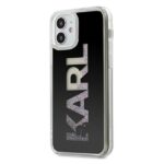 Karl Lagerfeld KLHCP12SKLMLBK iPhone 12mini 5,4" black hardcase Karl Logo Glitter - imagine 2