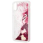 Guess GUHCPXGLHFLRA iPhone X/Xs raspberry hard case Glitter Hearts - imagine 3