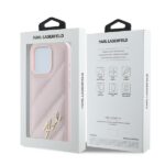 Karl Lagerfeld KLHCP15XPQDSMGP iPhone 15 Pro Max 6.7" pink hardcase Diagonal Quilted Script - imagine 8