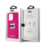 Karl Lagerfeld KLHMP15LSCHPPLF iPhone 15 Pro 6.1" fuschia hardcase Silicone Choupette Head Mag - imagine 8