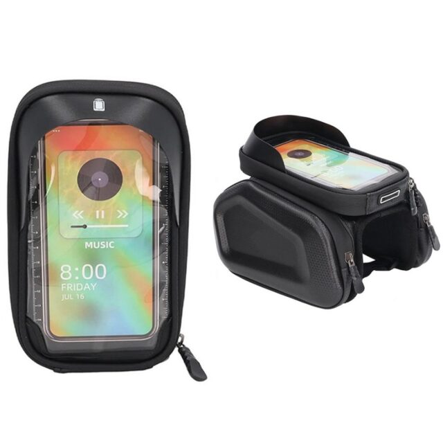 Extralink Bicycle Bag, Waterproof Frame Pannier with Phone Case - imagine 6