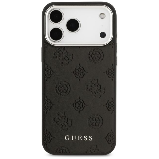 Guess Peony Hot Stamp Script MagSafe Case for iPhone 17 Pro Max Black - imagine 3