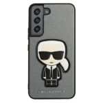 Karl Lagerfeld KLHCS22SOKPG S901 S22 silver hardcase Saffiano Ikonik Karl`s Patch - imagine 3