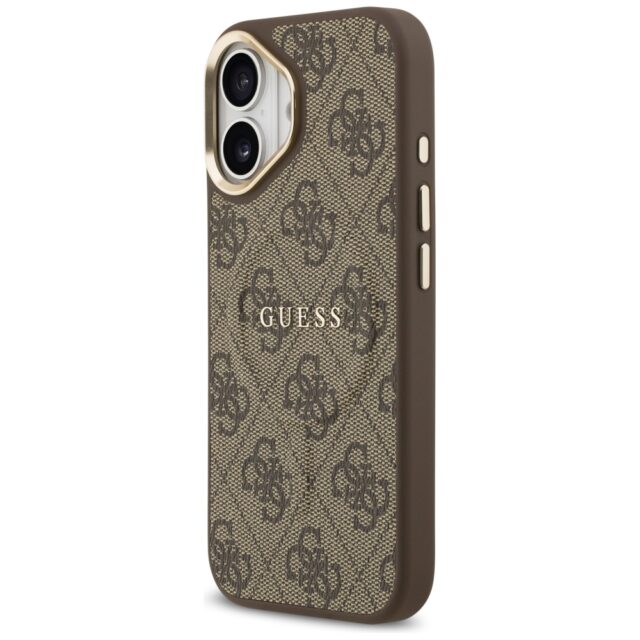 Case Guess 4G PU Classic Logo MagSafe for iPhone 17 brown - imagine 2