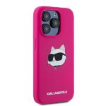 Karl Lagerfeld KLHMP15XSCHPPLF iPhone 15 Pro Max 6.7" fuschia hardcase Silicone Choupette Head - imagine 4