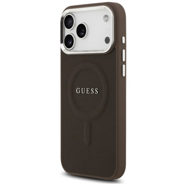 Guess Classic Logo MagSafe Case for iPhone 17 Pro Brown - imagine 2