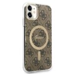 Guess Set GUBPN61H4EACSW Case+ Charger iPhone 11 6,1" brown hard case 4G Print MagSafe - imagine 4