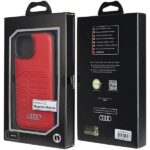 Audi Synthetic Leather MagSafe iPhone 15 / 14 / 13 6.1" red hardcase AU-TPUPCMIP15-GT/D3-RD - imagine 7