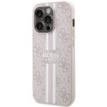 Guess GUHMP15XP4RPSP iPhone 15 Pro Max 6.7" pink hardcase 4G Printed Stripes MagSafe - imagine 2