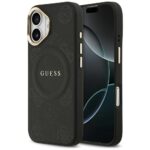 Case Guess Peony Hot Stamp MagSafe for iPhone 17 black