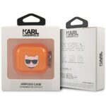 Karl Lagerfeld KLA3UCHFO AirPods 3 cover orange Choupette - imagine 3