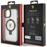 Ferrari FEHMP15SUSCAK iPhone 15 / 14 /13 6.1" black hardcase Ring Stand 2023 Collection MagSa - imagine 8