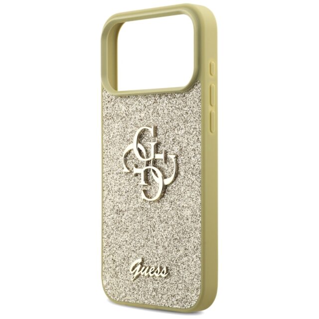 Guess Fixed Glitter Big 4G case for iPhone 17 Pro Max gold - imagine 6
