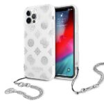 Guess GUHCP12LKSPESI iPhone 12 Pro Max 6,7" silver hardcase Peony Chain Collection